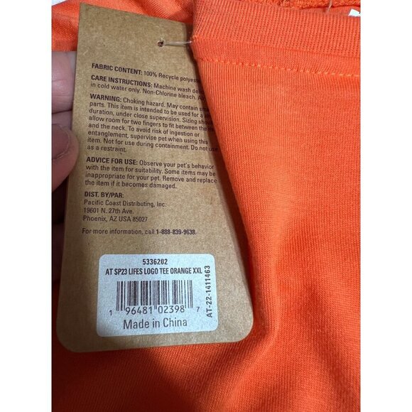 Arcadia Trail logo tee tan and orange dog size XXL - Picture 4 of 8